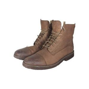 Sebago Men's US11 EU45 Brown Leather Lace-Up Cap Toe Ankle Boots Booties